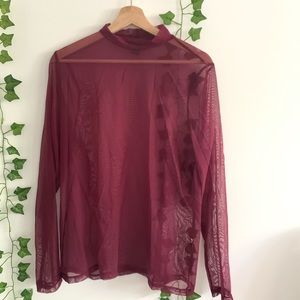 Sheer Mesh Shirt Longsleeve